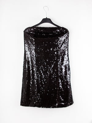 Платье черное, декорированное пайетками | 6087722