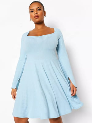 Сукня А-силуету блакитна | 6087828