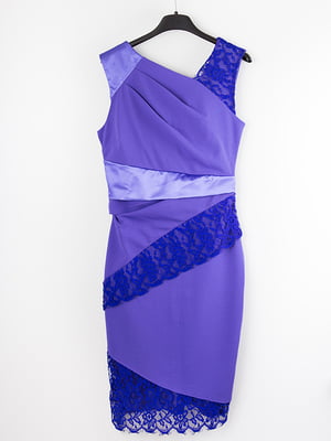 Сукня-футляр фіолетова | 6087896