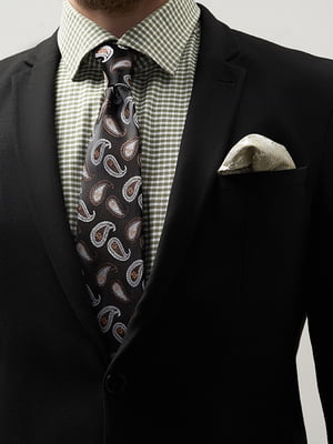 Краватка чорна з візерунком | 6089964