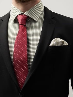 Краватка темно-червона з візерунком | 6089965