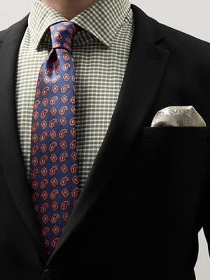 Краватка синя з візерунком | 6089982