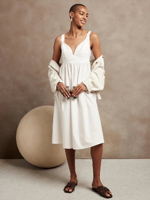 Платье А-силуэта белое | 6090102