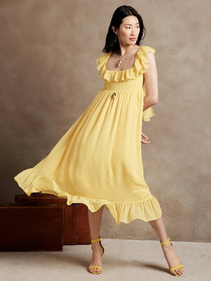 Платье А-силуэта желтое | 6090183