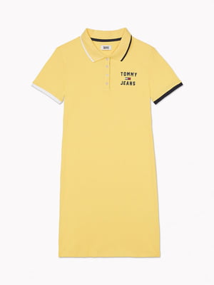 Платье-футболка желтое | 6090240