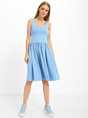 Сукня А-силуету блакитна | 6090632