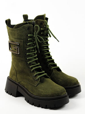 Ботинки темно-зеленые | 6090391
