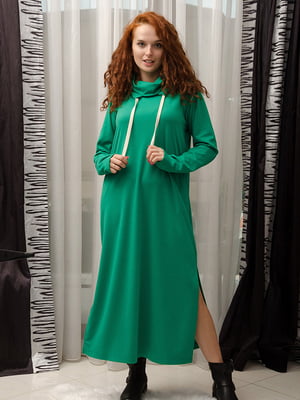 Платье-худи зеленое | 6090688