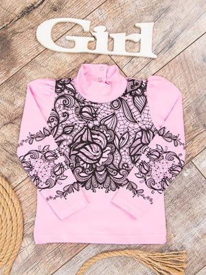 Блуза розовая с декором | 6091227
