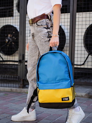 Рюкзак блакитно-жовтий | 6095037