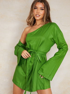 Сукня А-силуету зелена | 6096576