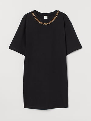 Платье-футболка черное | 6068526
