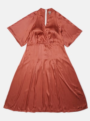 Платье атласное терракотового цвета | 6096820