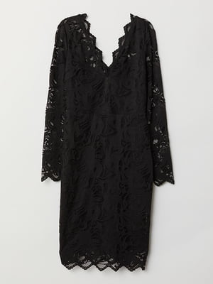 Платье кружевное черное | 6096895
