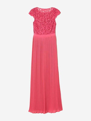 Платье розовое с кружевом | 6096965