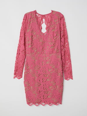 Платье кружевное розовое | 6096971