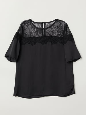 Блуза кружевная черная | 6097055