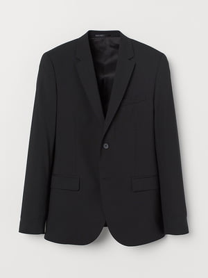 Пиджак шерстяной черный | 6097129