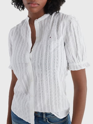 Блуза белая в полсоку | 6100884