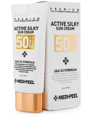 Крем для обличчя сонцезахисний Active Silky Sun Cream (SPF50+/PA+++) Medi-Peel (50 мл) | 6101658