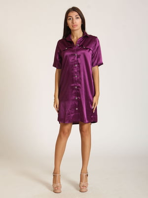 Платье-рубашка пурпурного цвета | 5796196