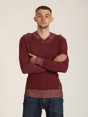 Пуловер бордовий | 5818333