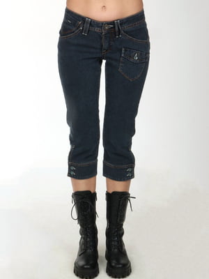 Бриджі джинсові чорні | 5851940