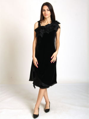Платье А-силуэта черное | 5859490