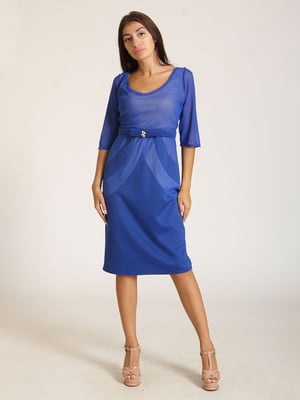 Сукня-футляр синя | 6102085