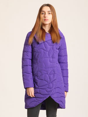 Пальто стьобане фіолетове | 6102110