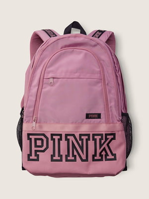 Рюкзак розовый с принтом | 6104199