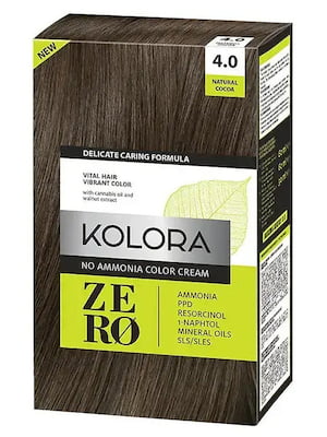 Фарба для волосся Kolora Zero – 4.0 Натуральне какао | 6104923
