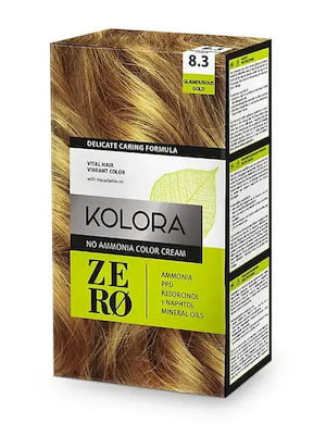 Краска для волос Kolora Zero — 8.3 Блестящее золото | 6104925