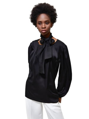 Блуза черная шелковая | 6104978