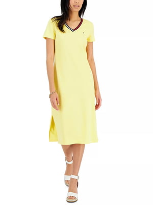 Платье-футболка желтая | 6105379