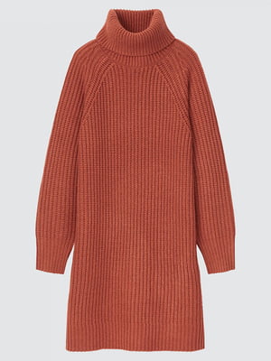 Платье-свитер террракотового цвета | 6105391