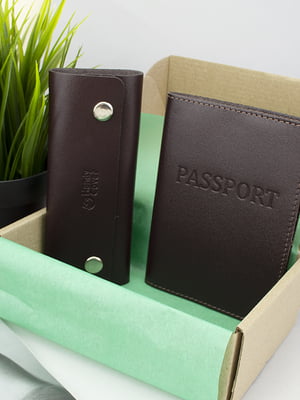 Набор подарочный: обложка на паспорт и ключница | 6105632