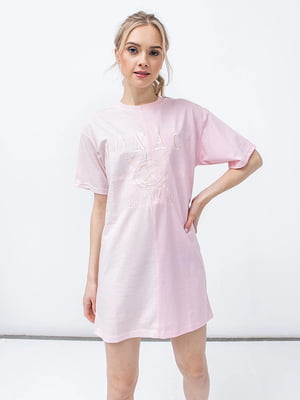 Платье-футболка розовое | 6109795