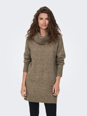 Платье-свитер цвета хаки | 6110109