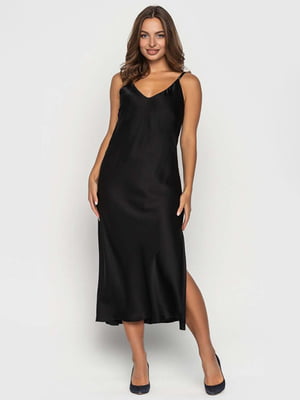 Платье в бельевом стиле черное | 6112681