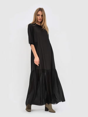 Платье А-силуэта черное | 6115529