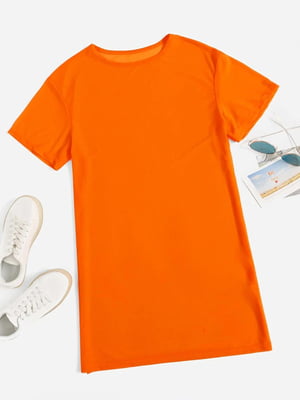 Платье-футболка оранжевое | 6117490