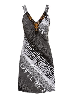 Платье А-силуэта абстрактной расцветки | 6117522