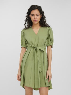 Платье А-силуэта зеленое | 6117755
