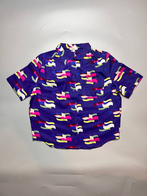 Рубашка фиолетовая с принтом | 6117771