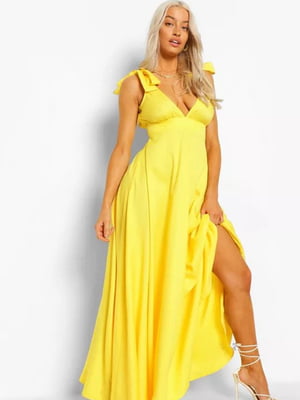 Платье А-силуэта желтое | 6117859
