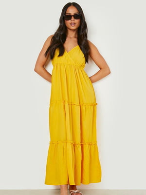 Сукня А-силуету жовта | 6117905