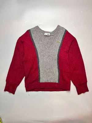 Пуловер сіро-бордовий | 6118140