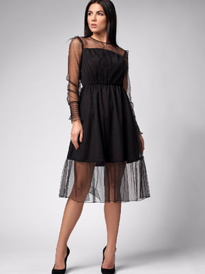 Платье А-силуэта черное | 6122025