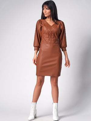 Сукня-футляр коричнева | 6122039